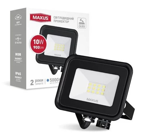 Прожектор Maxus FL-04 10Вт 5000K (1-MFL-04-1050) - фото №1