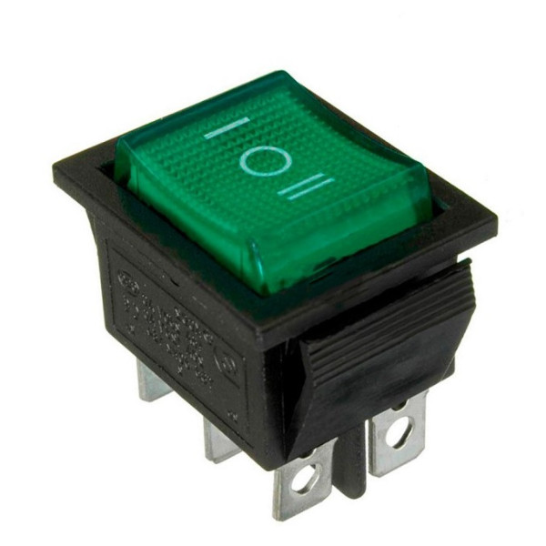 Перекидной переключатель TNSy KCD2-203 G/B зеленый (TNSy5500788)