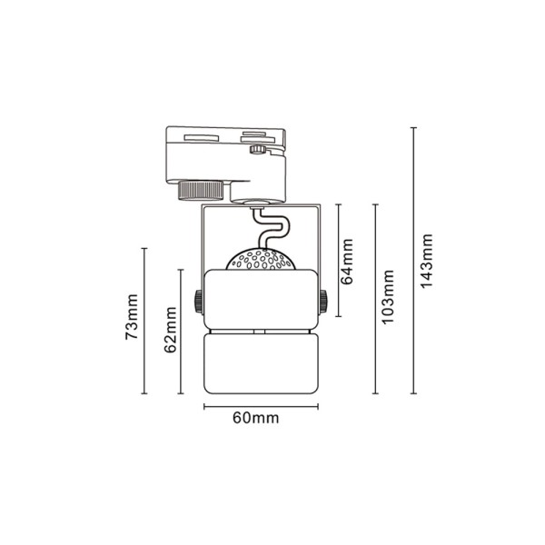 Комплект трековых светильников Goldlux 327352 Vienna 1м GU10 3x10W IP20 1-фазный черный - фото №3