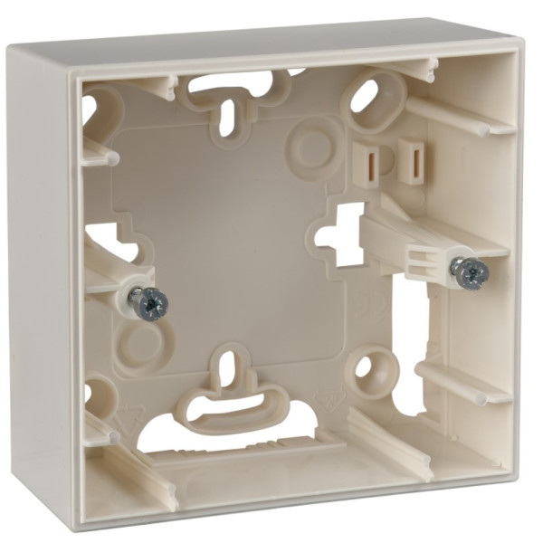 Коробка для зовнішнього монтажу Schneider Electric MGU8.002.25 на 2 модулі (слонова кістка) Unica