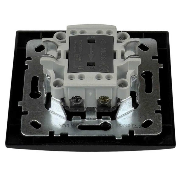 Выключатель Nilson Touran черный мат 1кл проходной с подсветкой ( 24381008 ) - фото №2