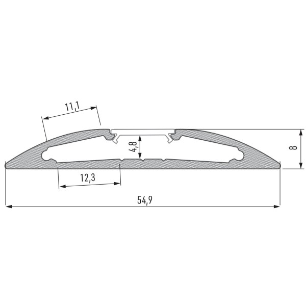 Профіль для світлодіодної стрічки Lumines RETO алюміній - фото №1