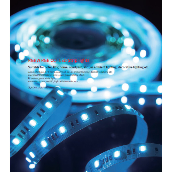 LED лента RISHANG 60-5050-24V-IP20 12.9/4.7W RGB+3000K 5м (RD0260AC-A) - фото №3