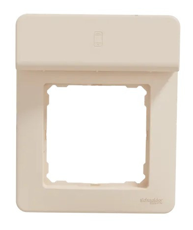 Рамка Schneider Electric Sedna Design с подставкой для мобильного бежевая SDD312809 - фото №4