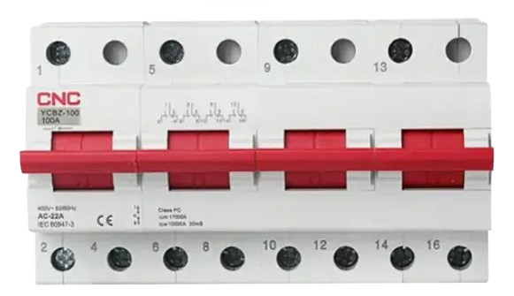 Модульный переключатель нагрузки CNC YCBZ-125 4P 100A 1-0-2 240/415В (Б00045975)