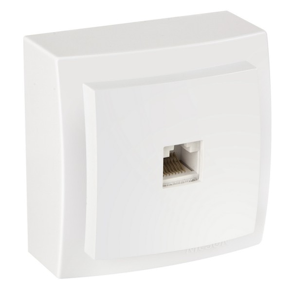 Розетка Nilson Themis белая компьютерная CAT5e RJ45 ( 26111044 )