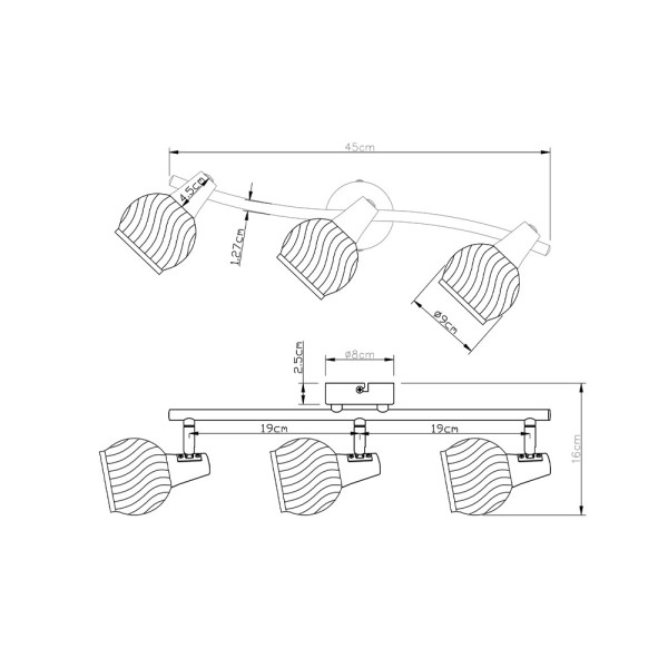 Спот Reality 831003-30 Megan E14 3x40W IP20 Bl - фото №3