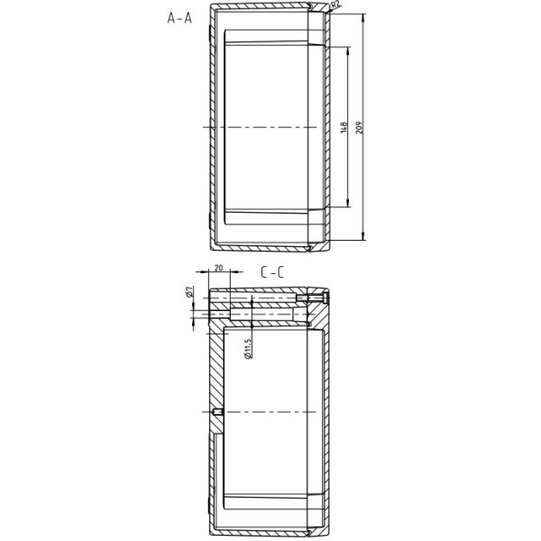 Пустая металлическая распредкоробка Spelsberg AL 520046 (sp15001601) (sp15001601) IP66 - фото №5