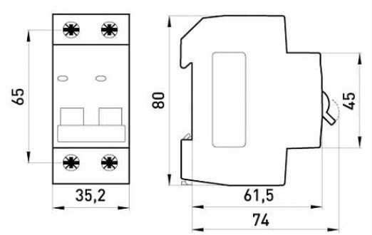 Модульный автоматический выключатель E.Next e.mcb.stand.45.2.B20 2р 20А В (s001018) - фото №6