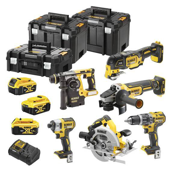 Набор из шести бесщеточных электроинструментов DeWALT DCK685P3T XR Li-lon 18В 3х5Ач