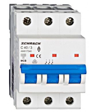 Автоматичний вимикач 40А 3P 6кА, Schrack Technik