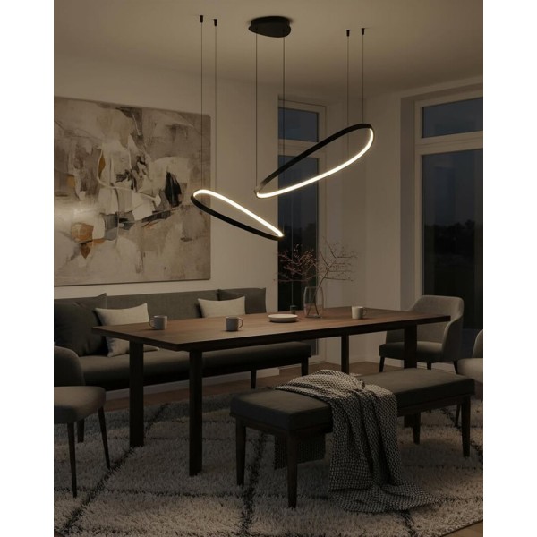 Подвесной светильник, люстра Goldlux 334091 Michelle LED 1x48W 4000K 7400Lm IP20 черный - фото №1