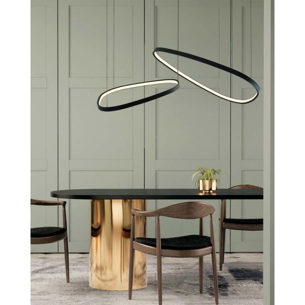 Подвесной светильник, люстра Goldlux 334091 Michelle LED 1x48W 4000K 7400Lm IP20 черный - фото №2