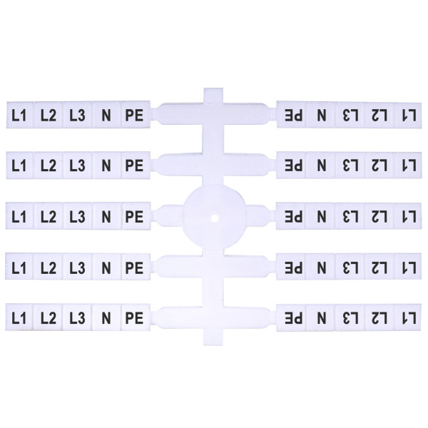Маркувальна табличка ETI EO3 L1,L2,L3,N,PE 200шт (3901816)