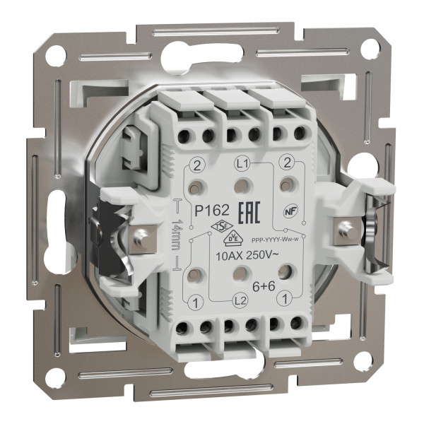 Перемикач двоклавішний Schneider Electric Asfora без рамки білий (EPH0670121) - фото №1