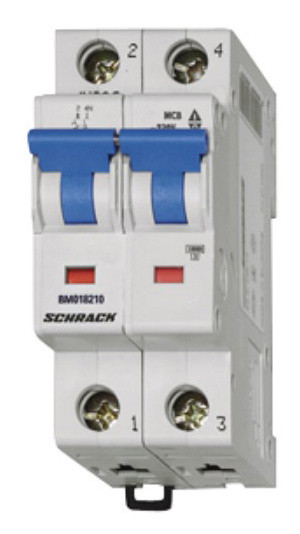 Автоматичний вимикач Schrack BM618210ME 6кА 10А 2P х-ка B ME