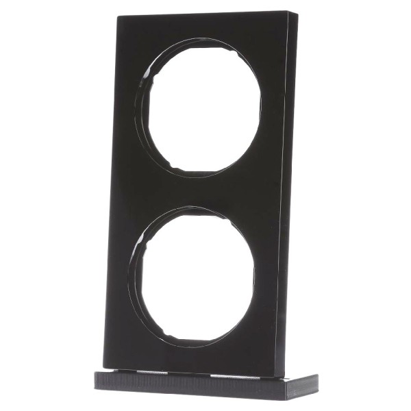 Рамка 2-местная, черная Berker R.3 - фото №1