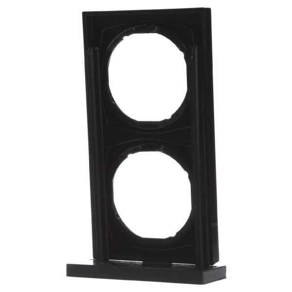 Рамка 2-местная, черная Berker R.3 - фото №4