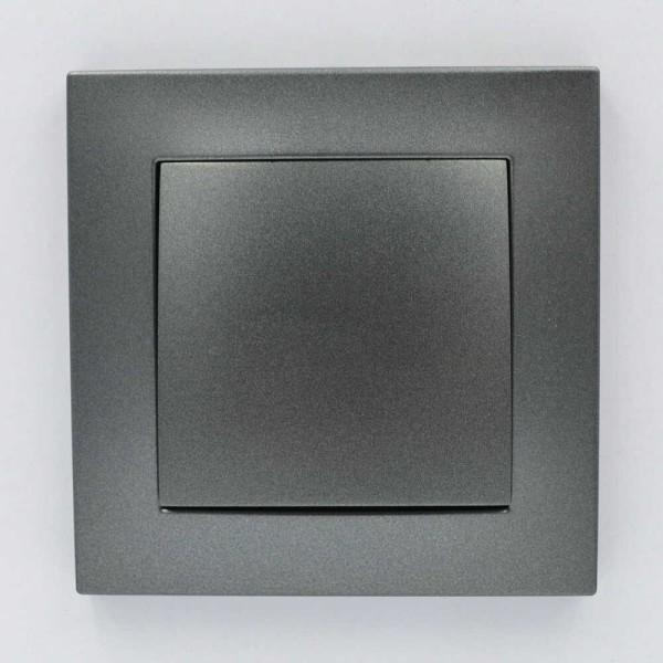 Рамка ELBI VEGA Silverline черный металлик 1-на (510-011100-271) - фото №1