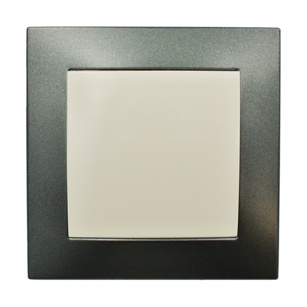 Рамка ELBI VEGA Silverline черный металлик 1-на (510-011100-271) - фото №4