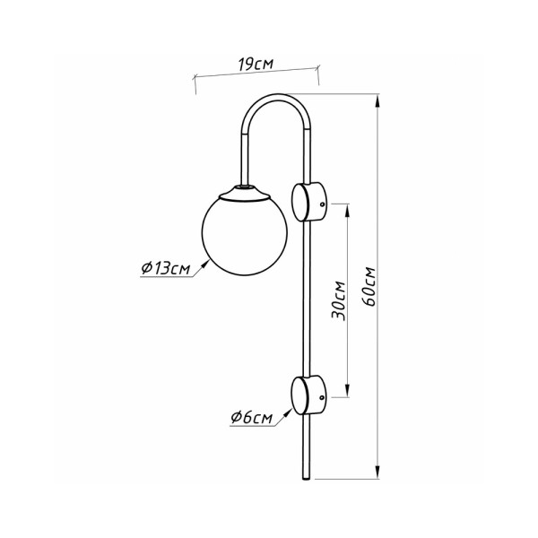 Бра, настінний світильник Imperium Ligh 731160.05.01 Glen E14 1x60W IP20 Bk - фото №1