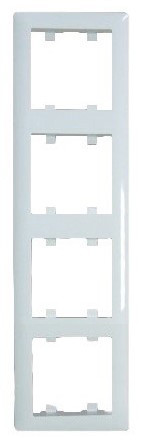 Рамка 4-кратная WL5140 Lumina-Soul, вертикальная, белая, Hager
