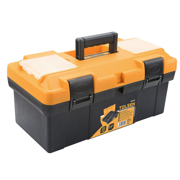 Пластиковий ящик з 2 органайзерами та піддоном Tolsen (80201) 42х23х19см - фото №1