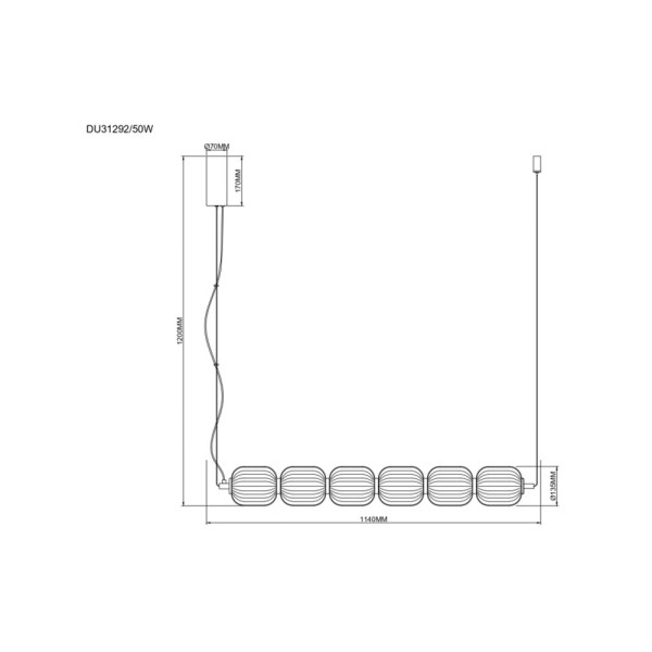 Підвісний світильник, люстра Zuma Line 5905316693548 Akari LED 1x50W 3000K/4500K/6500K 4411Lm IP20 золотий - фото №2