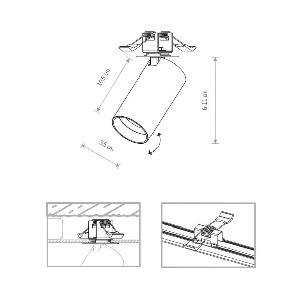 Светильник поворотный, спот Nowodvorski 37744 Mono Surface GU10 1x10W IP20 латунный - фото №2
