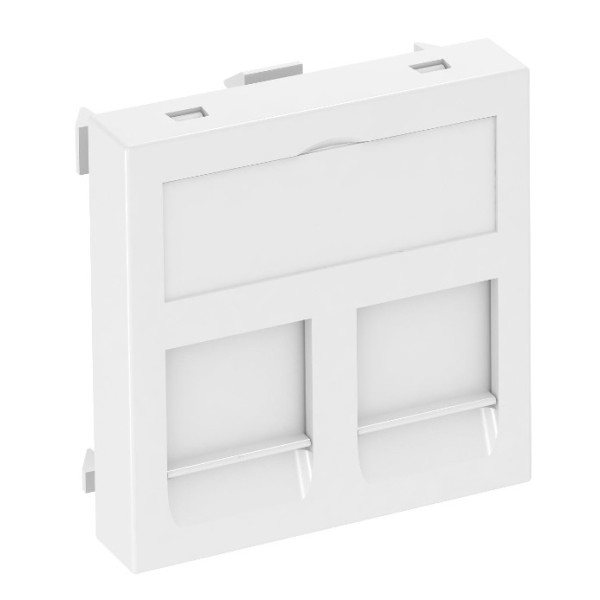 Накладка для супортов модуля OBO Bettermann 45х45 2x45 cat.6a белая (6119214)