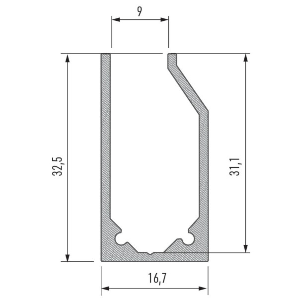 Профиль для светодиодной ленты Lumines I6 серебро - фото №1