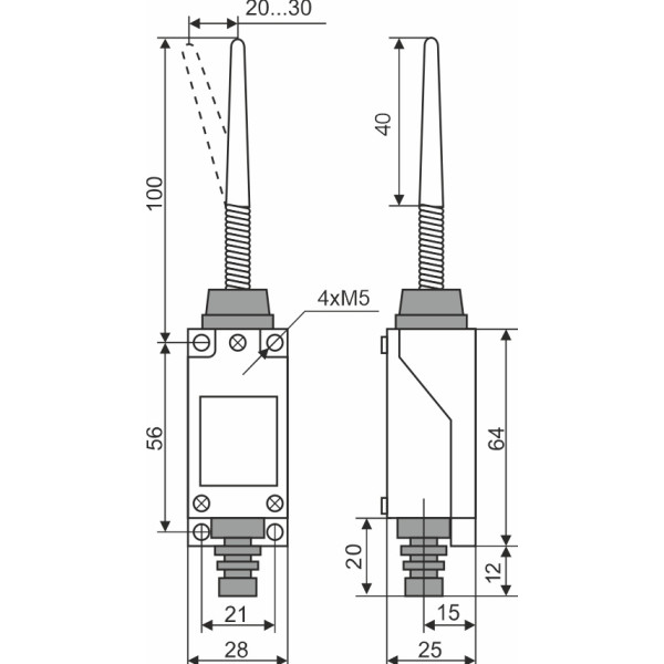 Конечный выключатель Promfactor FLS15M8166P65 - фото №2