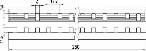 З'єднувальна шина E.Next е.bc.stand.3.12.63 3р 63А 12 модулів (s017008) - фото №1