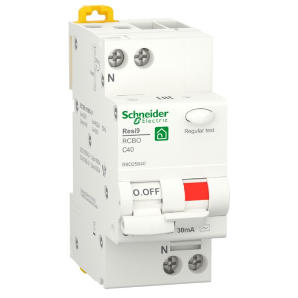 Диференціальний автомат Schneider Electric R9D25640 RESI9 6кА 1P+N 40A C 30мА АC