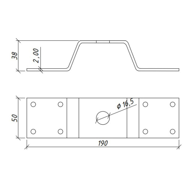 Тримач ізоляційної штанги Leo Lightman Ni до стіни (330011) - фото №4