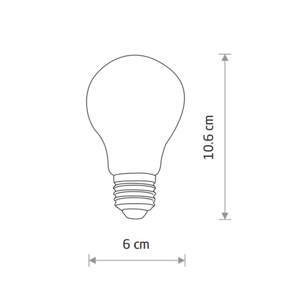 Светодиодная лампочка Nowodvorski 10596 Bulb Vintage LED E27 1x6W 2200K 580Lm IP20 - фото №1