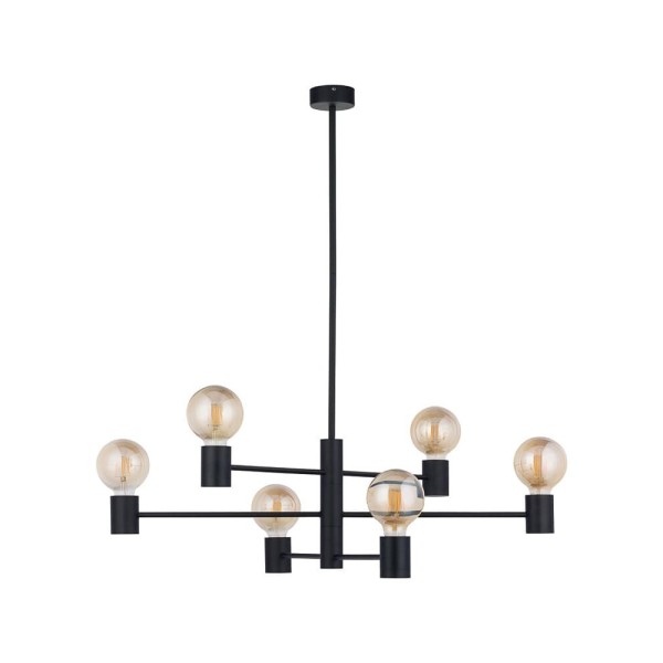 Люстра Nowodvorski 7932 Radius E27 6x25W IP20 чорна - фото №1