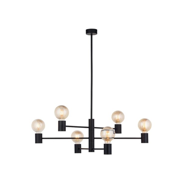 Люстра Nowodvorski 7932 Radius E27 6x25W IP20 чорна - фото №2