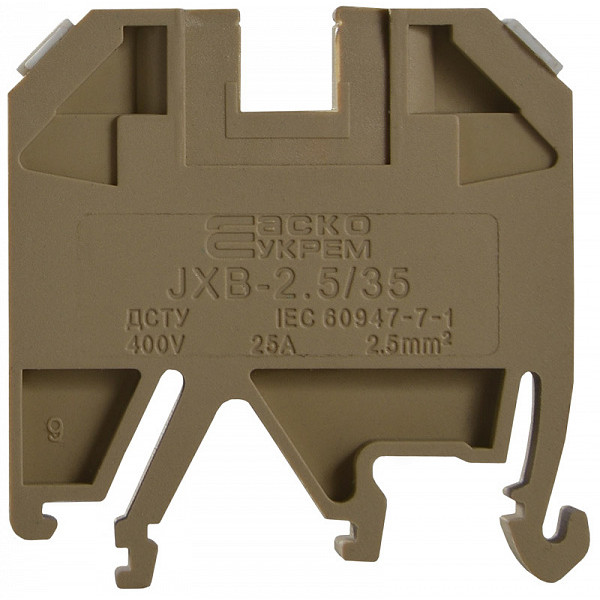 Клеммник Аско-Укрем JXB 2,5/35 желтый (A0130010011) - фото №1