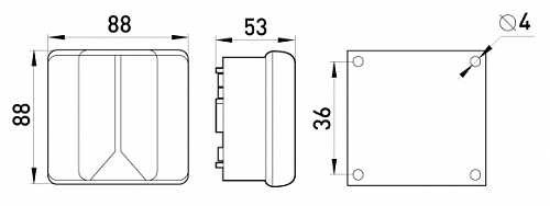 Распределительная коробка E.Next e.industrial.db.902.k с клеммной колодкой 88х88х53 (i0350001) - фото №1