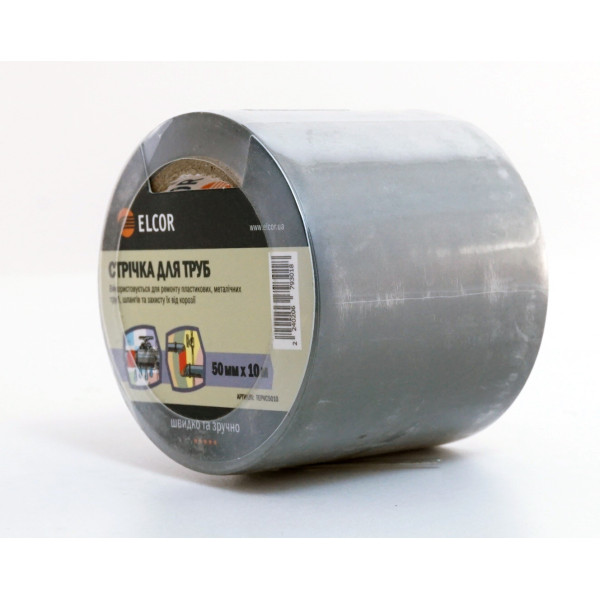 Герметизирующая трубная лента Elcor 40206793 TEPVС5010 50мм (10м) серая - фото №2