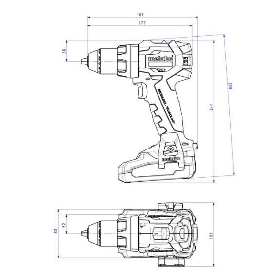 Аккумуляторная дрель-шуруповерт бесщеточная Metabo BS 18 LT BL 18В быстросменный патрон (602325890) - фото №2