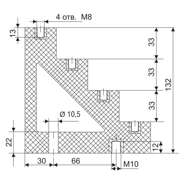 Ступенчатый опорный изолятор CNC СТ-40 4х40 600А (Б00042169) - фото №3