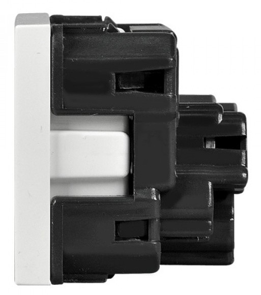 Механізм розетки ABB Zenit N2288 BL 2М із заземленням та захисними шторками (білий) - фото №2