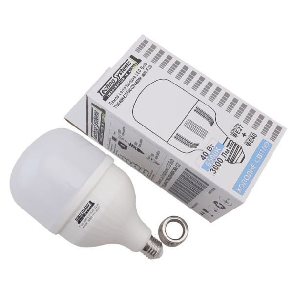 Светодиодная лампа TNSy LED Bulb-T120-40W-E27-E40-220V-6500K-4200L GOLDEN (TNSy5000181) - фото №3