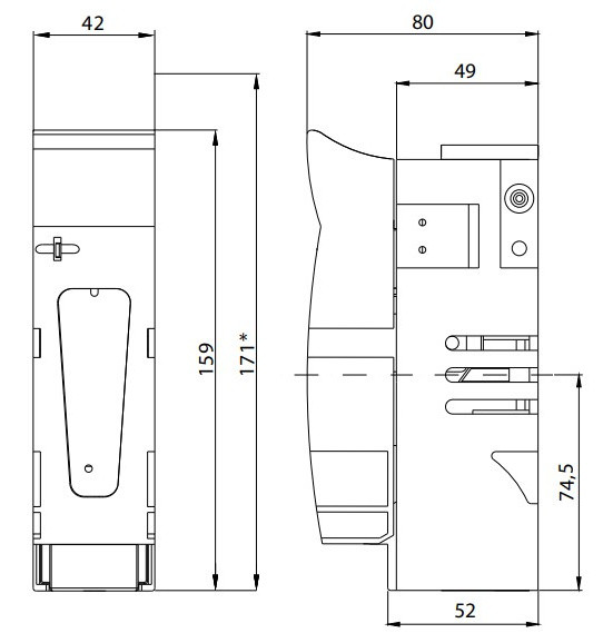 Роз'єднувач Eti HVL EK 00 1P 160A (1701410) - фото №1