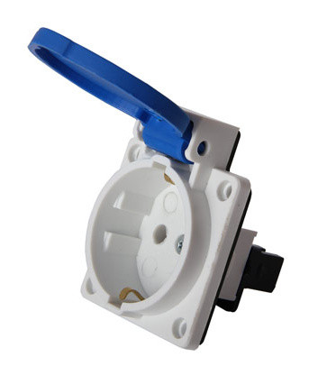 Силовой разъем E.Next e.socket.029.8.16,2Р+Z, 250В, 16А, IP44