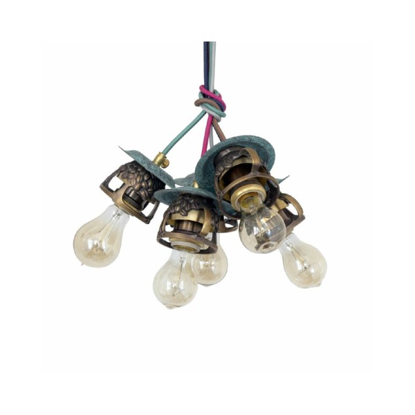 Підвісний світильник, люстра PikArt 2373 зелена патина