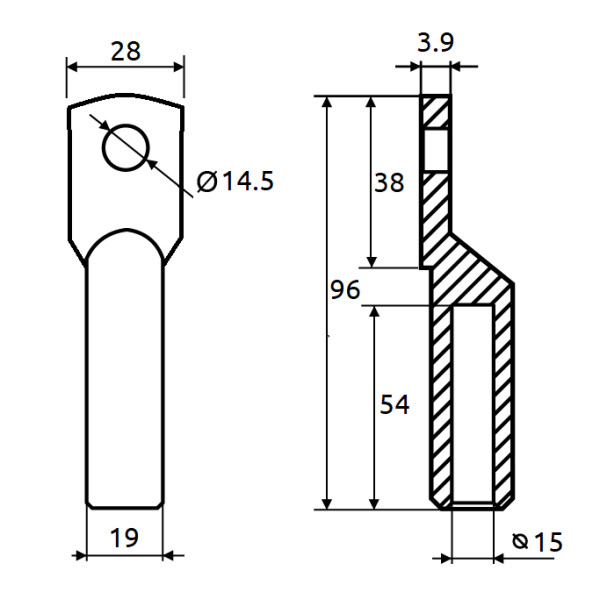 Кабельный наконечник Promfactor CL/CRG-120-14 медно-луженый - фото №1