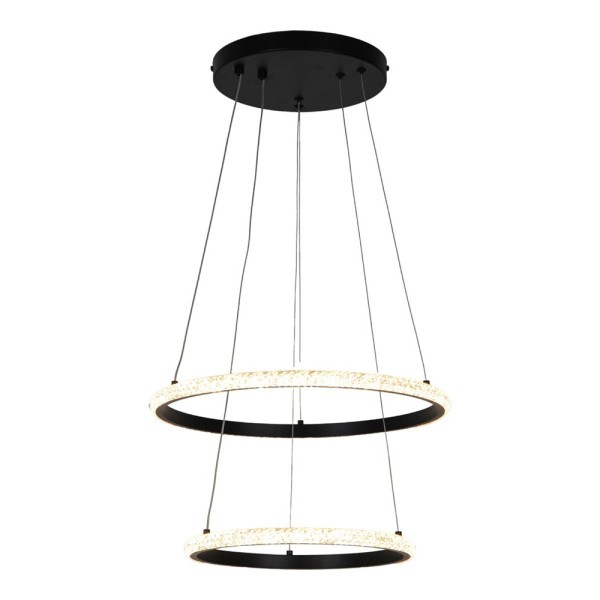 Підвісний світильник, люстра Zuma Line 5905316626515 Ride LED 2x36W 4000K 2200Lm IP20 чорний